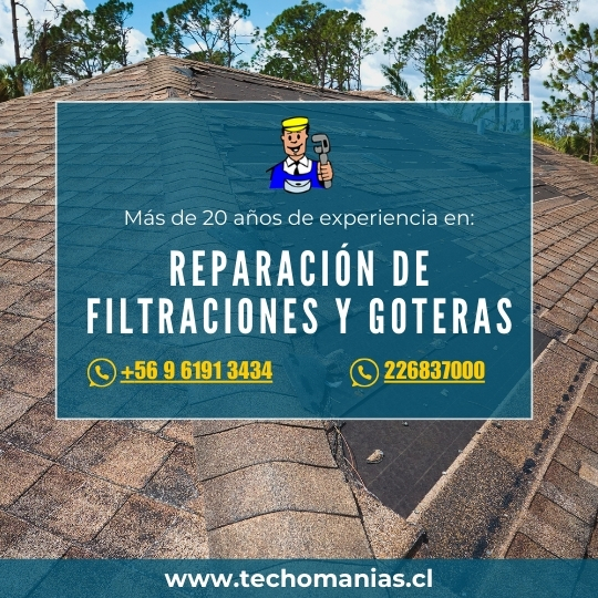 Reparación de filtraciones y goteras en techos